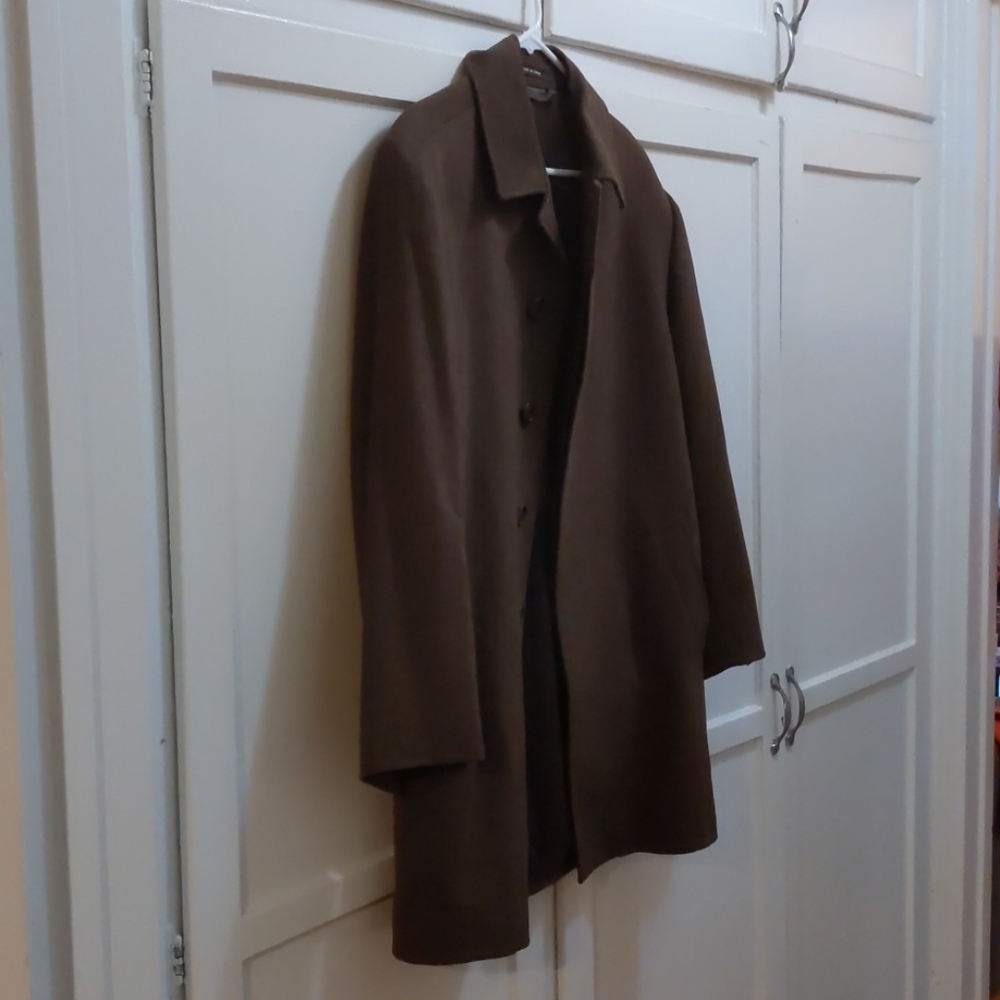 Brown Wool Men's Top Coat
